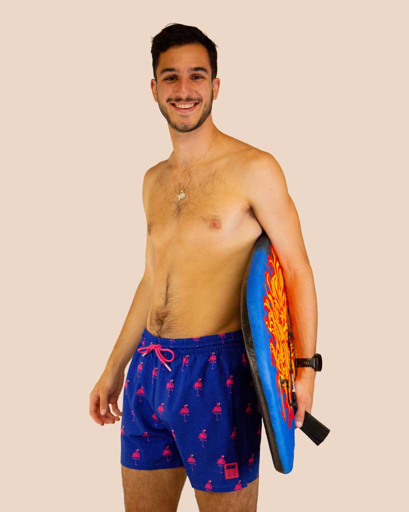 Men's Classy Flamingo Swim Trunks