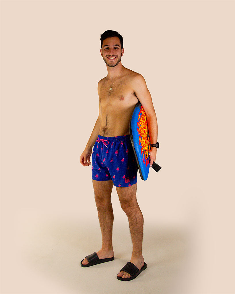 Men's Classy Flamingo Swim Trunks