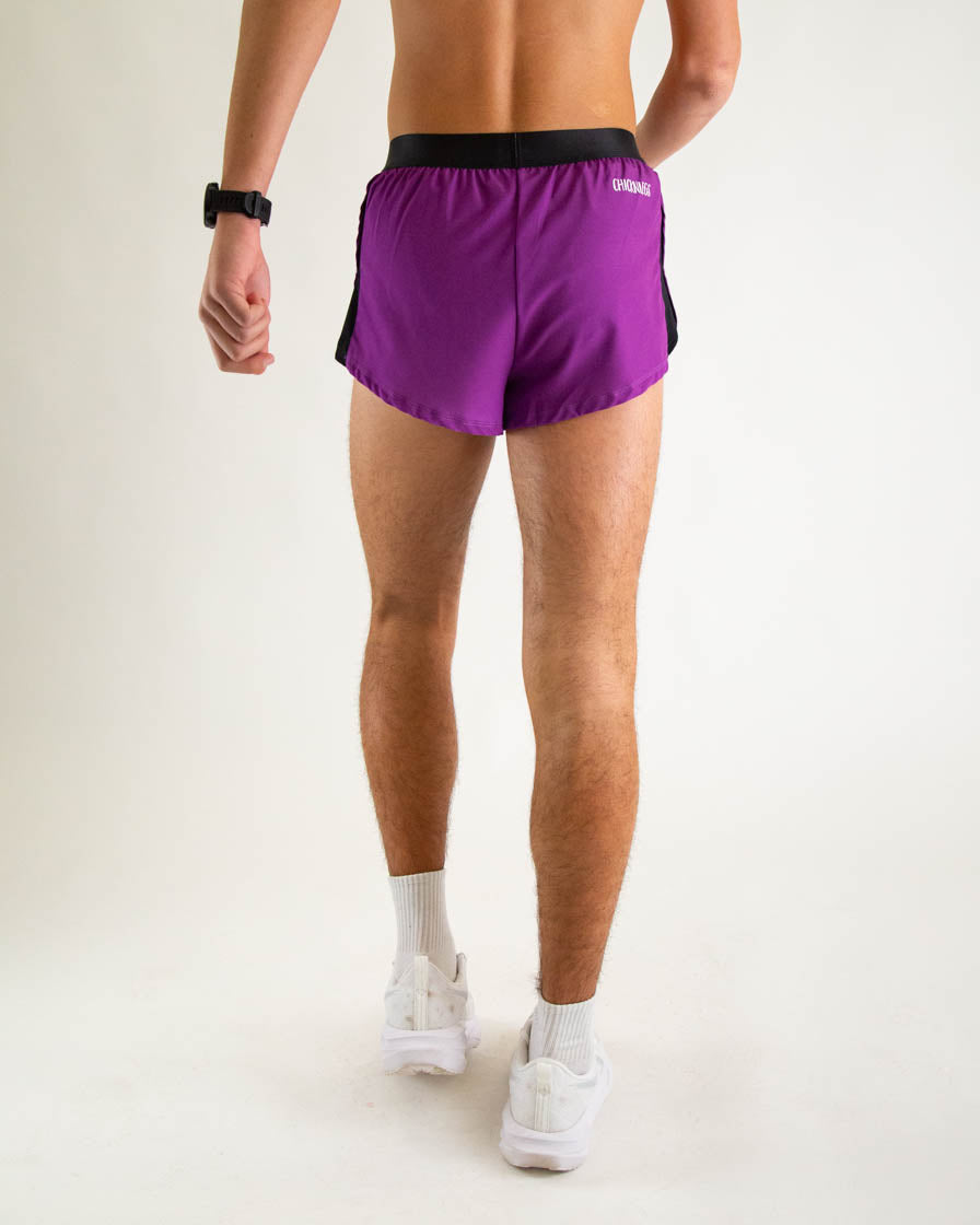 Men's Deep Purple 2" Split Shorts