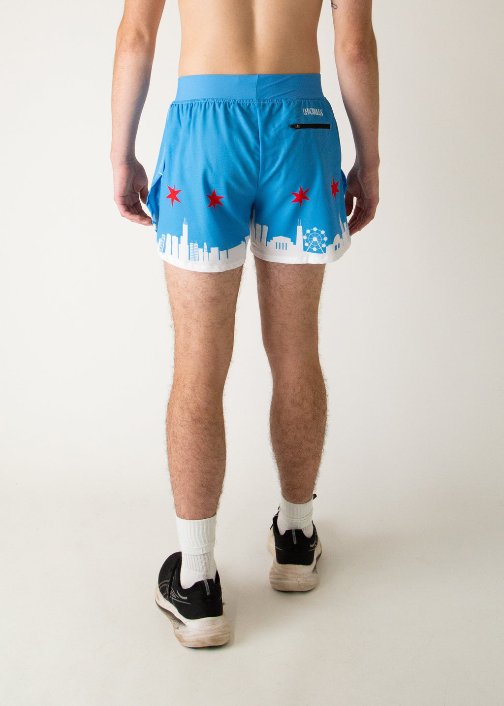 Men's Chicago Skyline 4" Half Split Shorts
