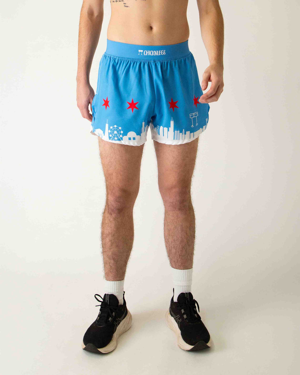 Men's Chicago Skyline 4" Half Split Shorts