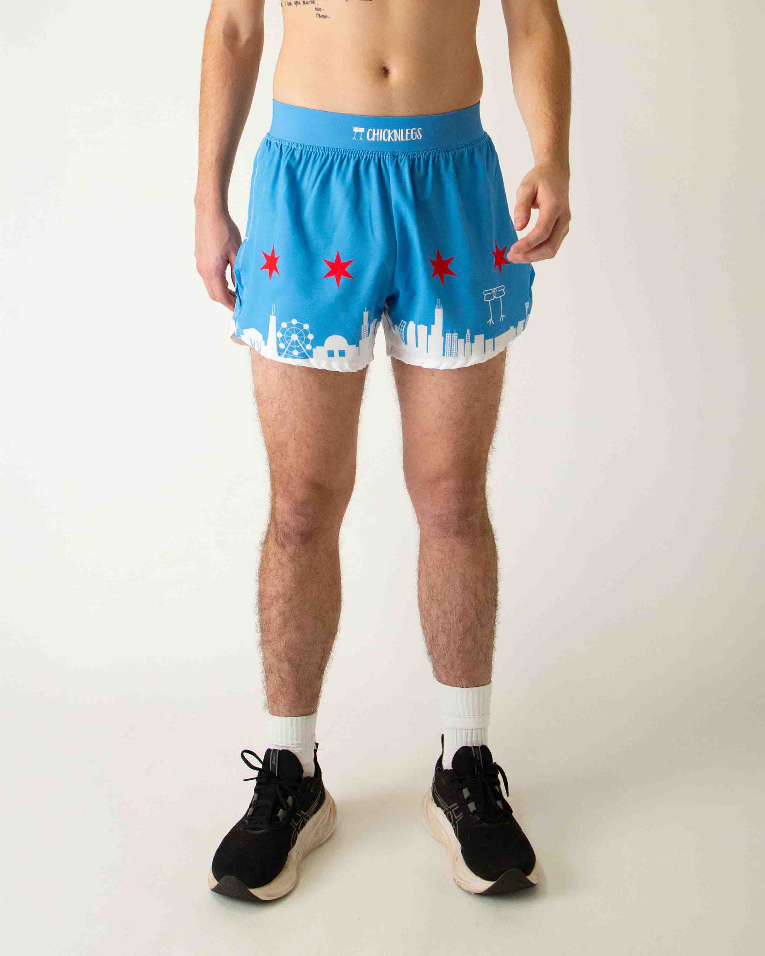 Men's Chicago Skyline 4" Half Split Shorts