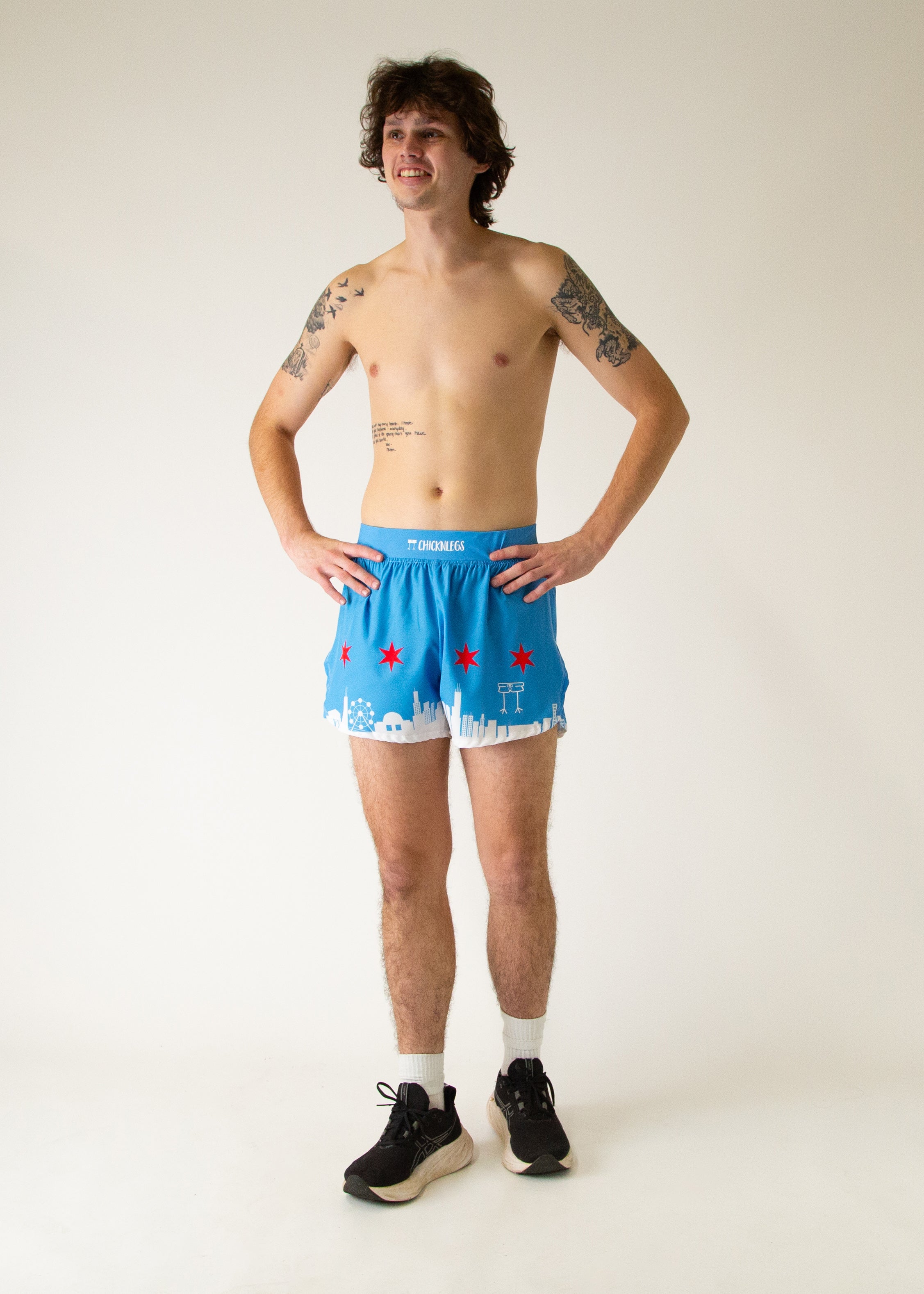 Men's Chicago Skyline 4" Half Split Shorts