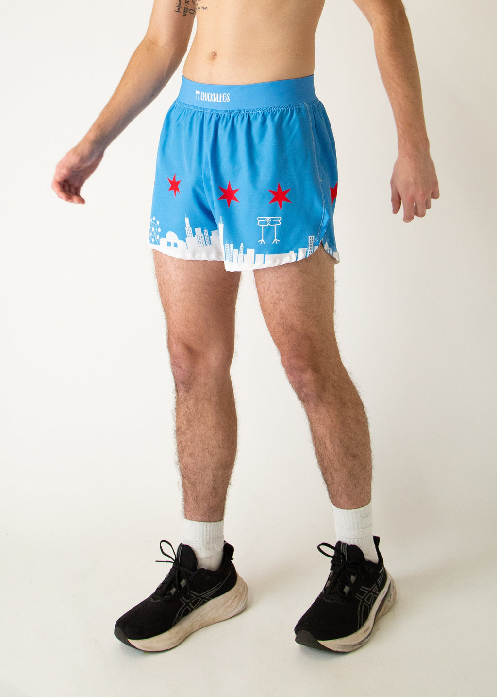 Men's Chicago Skyline 4" Half Split Shorts