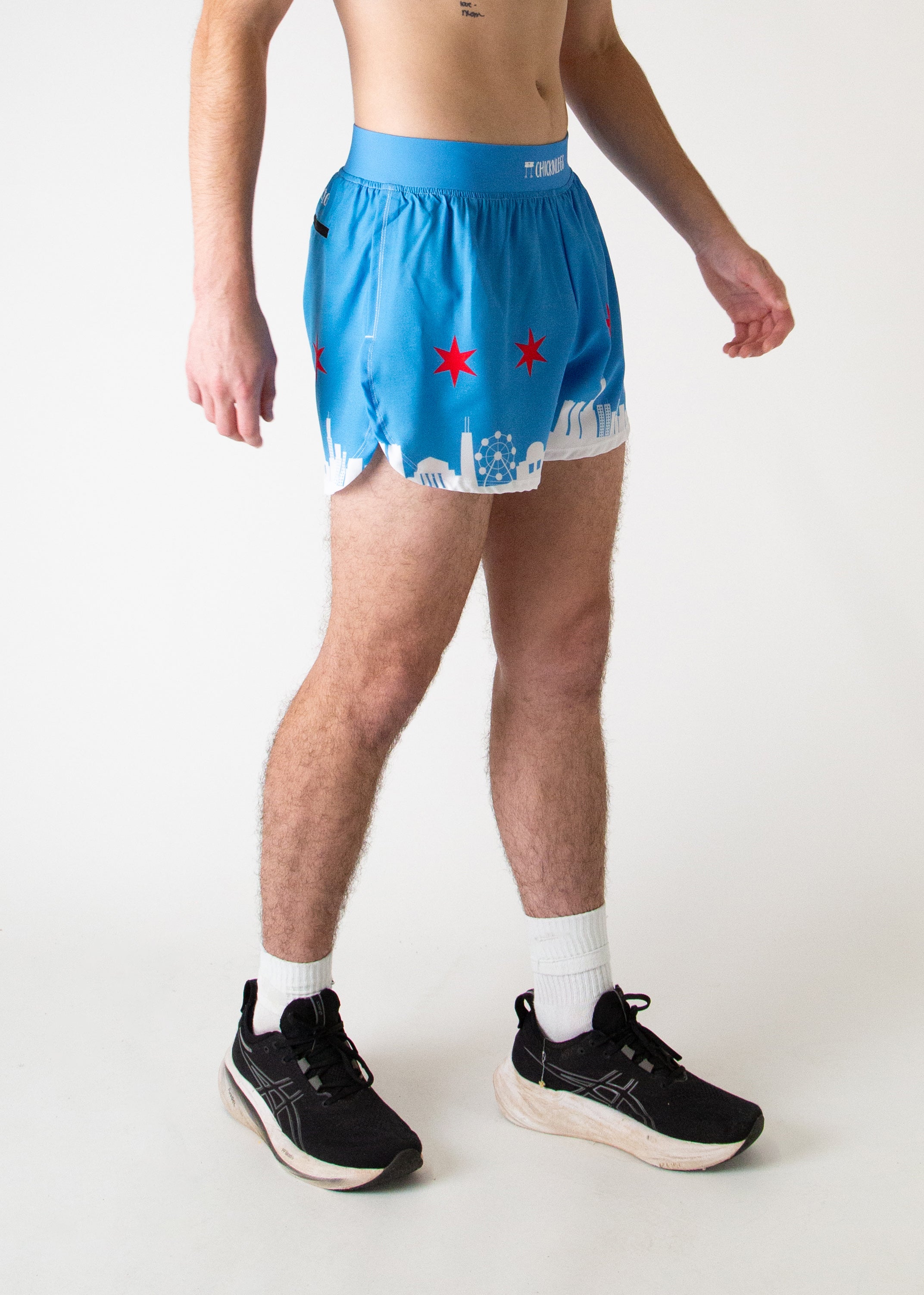Men's Chicago Skyline 4" Half Split Shorts