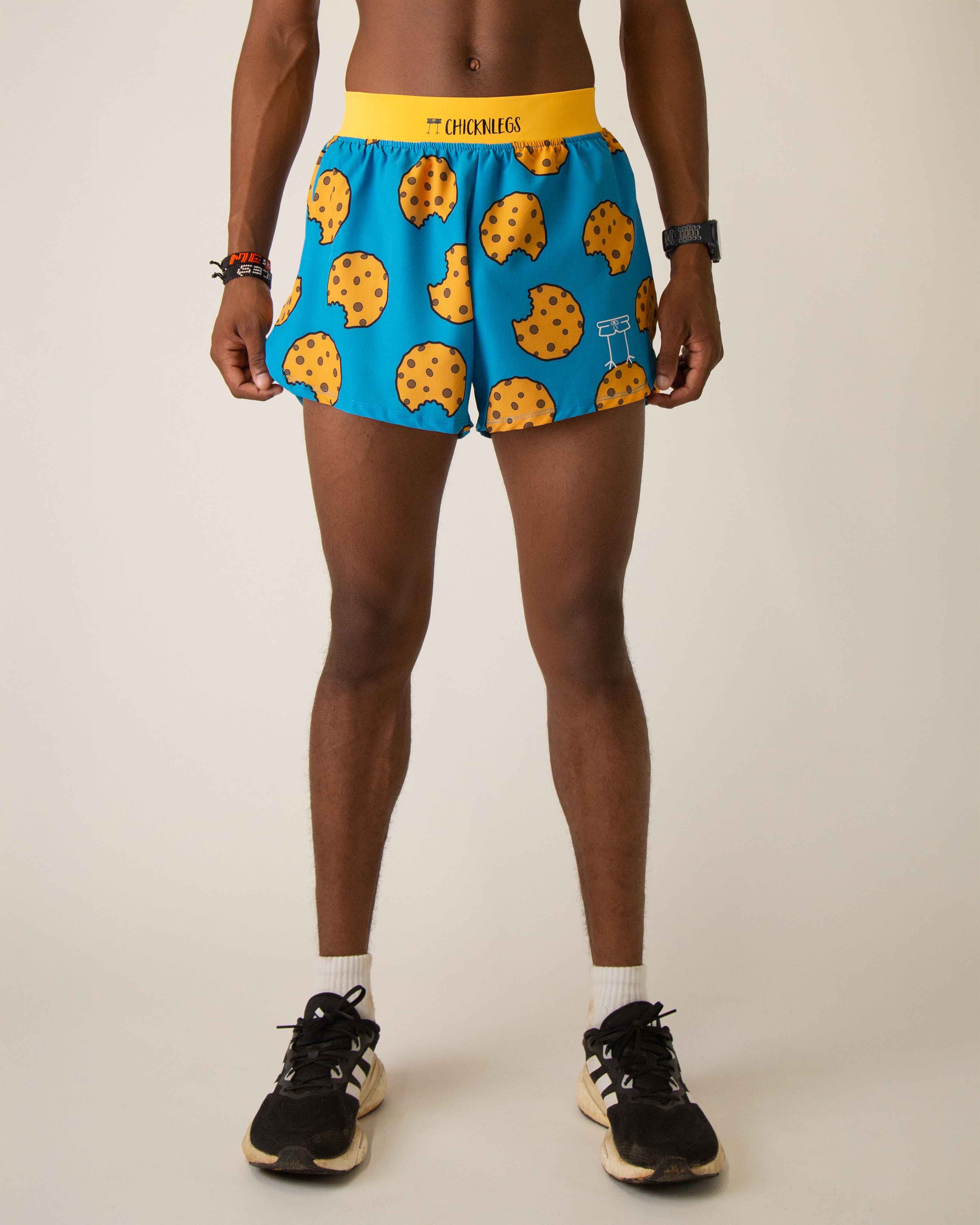 Men's Chocolate Chip Cookies 4" Half Split Shorts