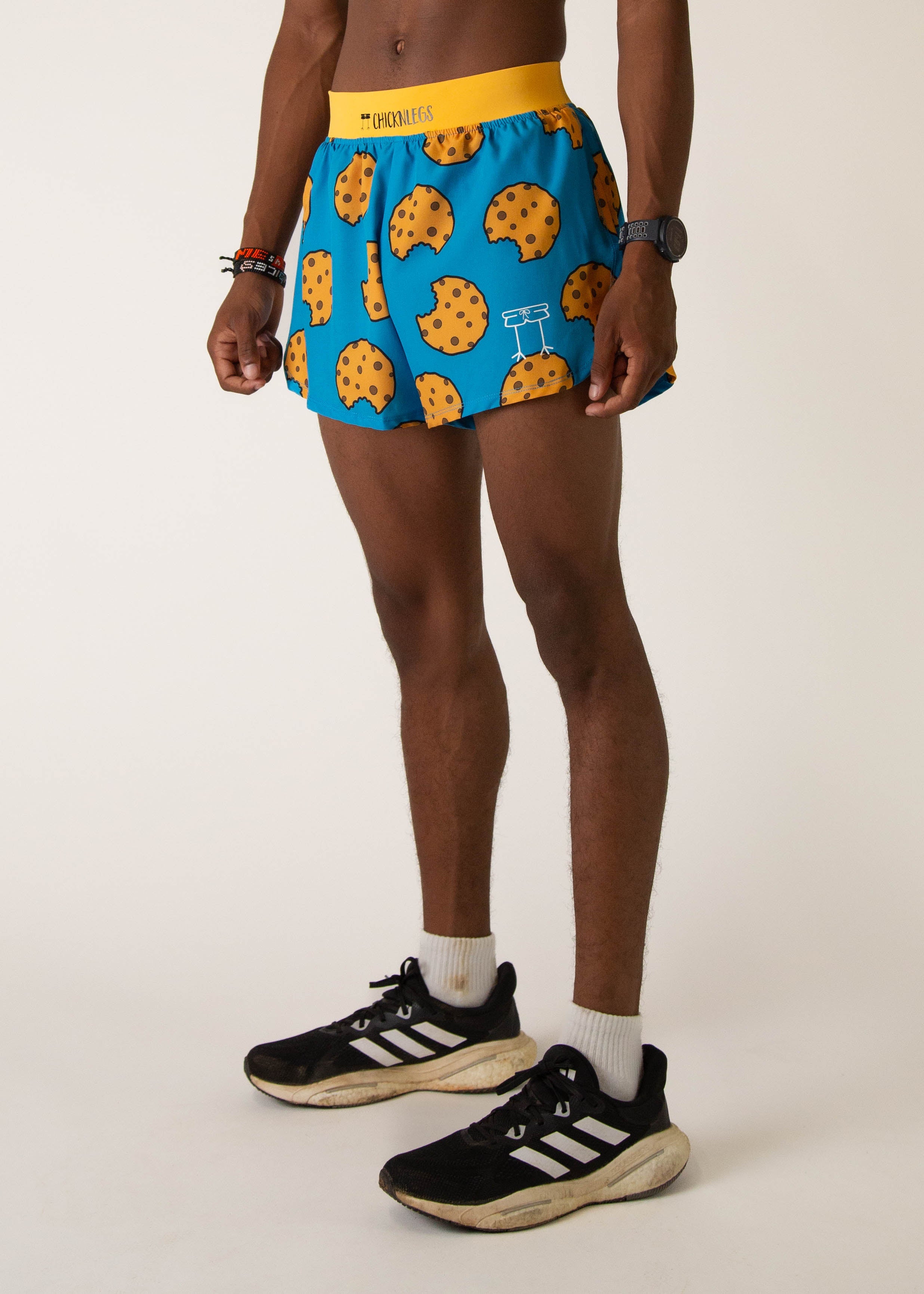 Men's Chocolate Chip Cookies 4" Half Split Shorts