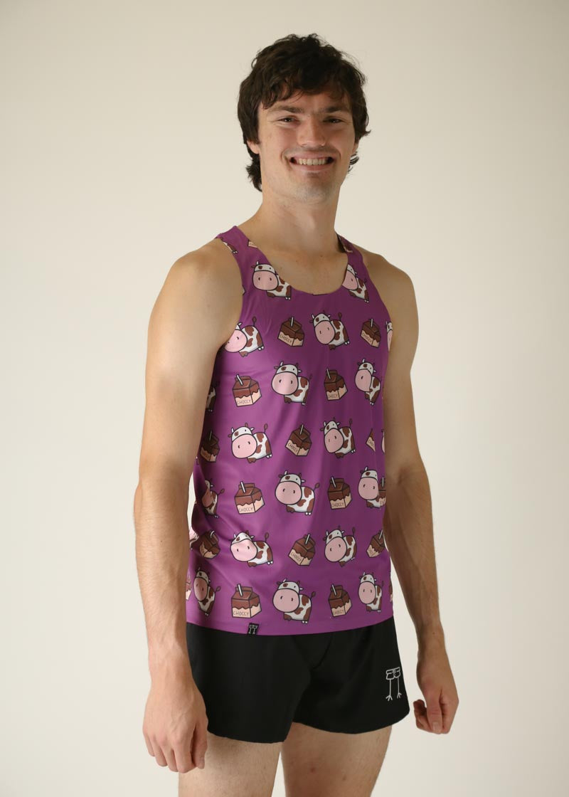 Men's Choccy Cows Performance Singlet